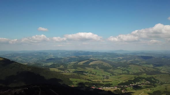 An air drone fired in the mountains of the Ukrainian Carpathians. alt