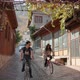 Couple Cycling On The Street - VideoHive Item for Sale