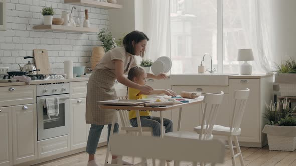 Family Preparing for Easter