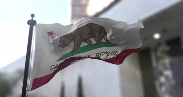 California state flag waving alt