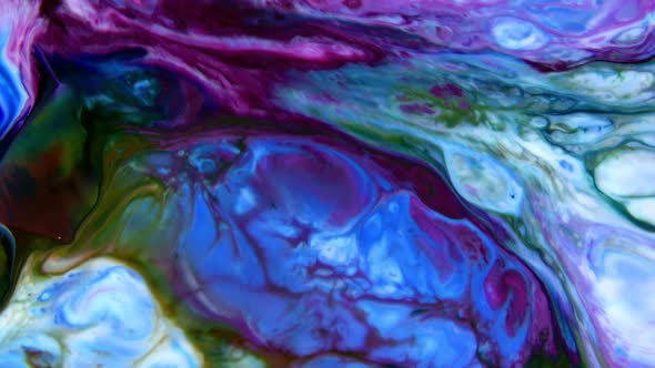Colorful Chaos Ink Spread In Liquid Paint Turbulence Movement 28