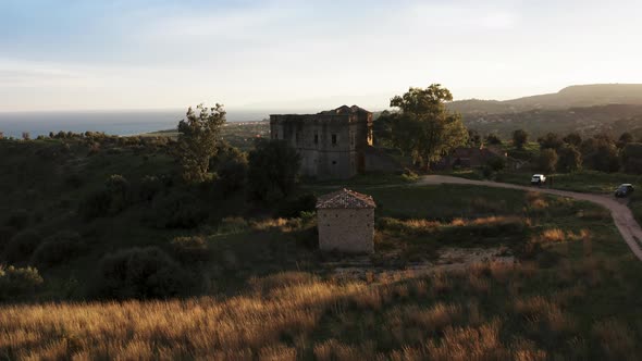 Defensive Vintage Castle of San Fili Near Caulonia City in Calabria Region alt