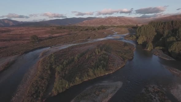 New Zealand river aerial