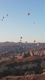 Balloons in Cappadocia Vertical Video Slow Motion alt