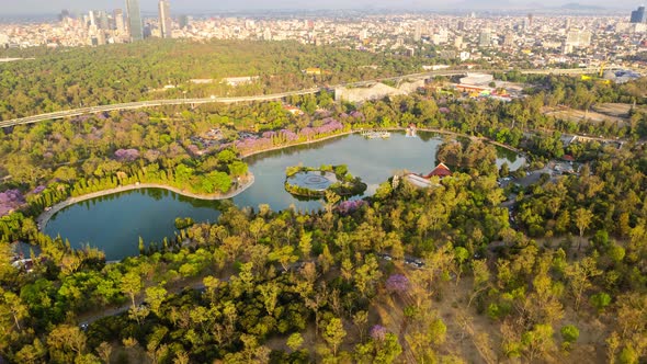 Hyperlapse around Chapultepec forest in mexico city alt