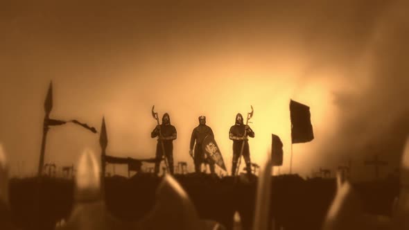 King Richard The 1st Of England Victorious With His Army After A Battle alt