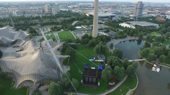 Aerial shot of the Olympic Park