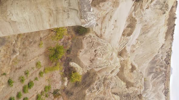 Vertical Video Cappadocia Landscape Aerial View alt