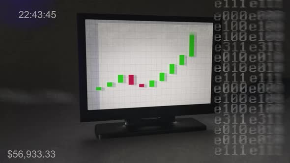 3D - Big losses on leverage stock market chart. alt