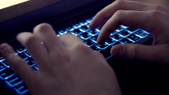 Typing on a Laptop Keyboard