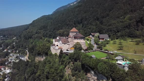 Aerial View of Vaduz Castle, Liechtenstein alt