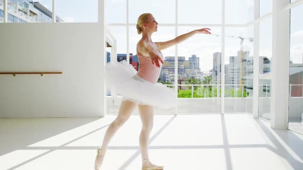 Ballerina practicing ballet dance alt