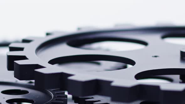 Black Cogwheel Gears Rotation 22 alt