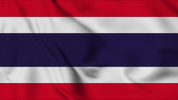 Thailand flag seamless closeup waving animation