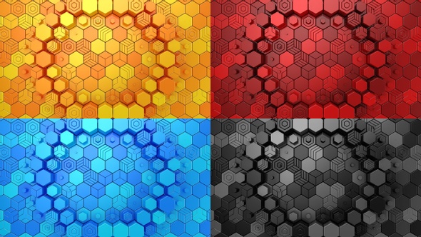 Hexagons Form A Wave alt