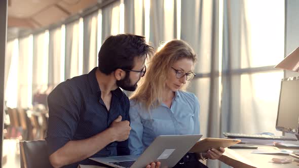 Attorney In Advocacy Company Analyzing Corporate Deal. Notary On Workplace. alt