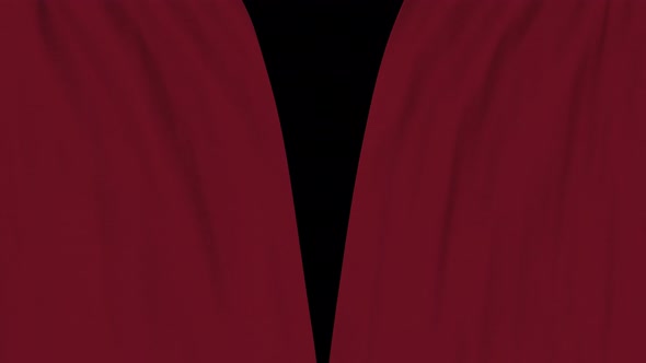 Red Curtain Opener With Transparent Background 4k
