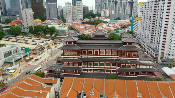 Chinatown Skyline in the Morning Showing a Mix of Traditional Shophouses alt