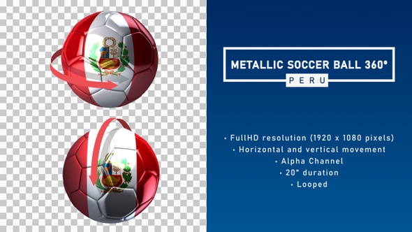 Metallic Soccer Ball 360º - Peru