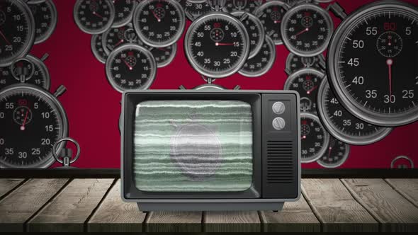 Television with timer on its screen alt