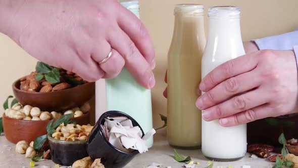 Alternative keto vegan nut milk