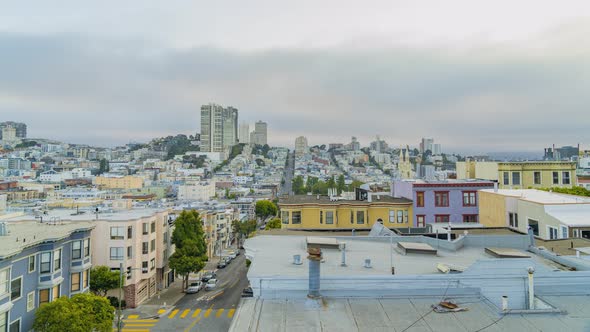 time lapse: san francisco cityscape, neighborhood alt