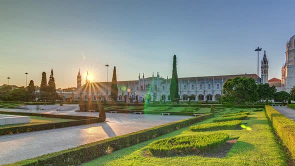 Mosteiro Dos Jeronimos Timelapse Located in the Belem District of Lisbon Portugal alt