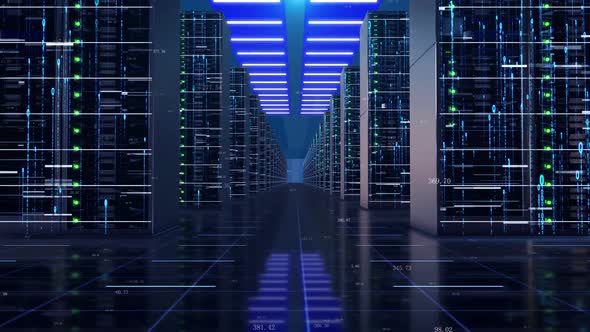 Cloud Computing Big Data Server Room