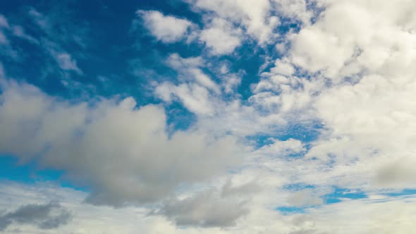 Blue Sky with Clouds Aerial Landscape Time Lapse alt