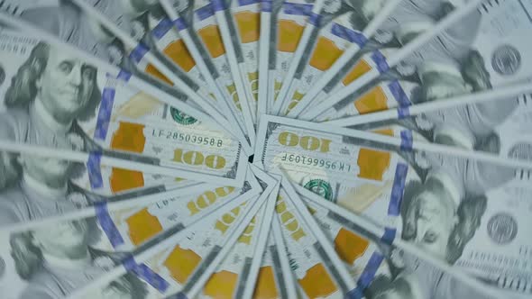 The Dollar Spin Rotate Quickly Fast Fly Dispart Splash to the Sides with Centrifugal Coriolis Force alt