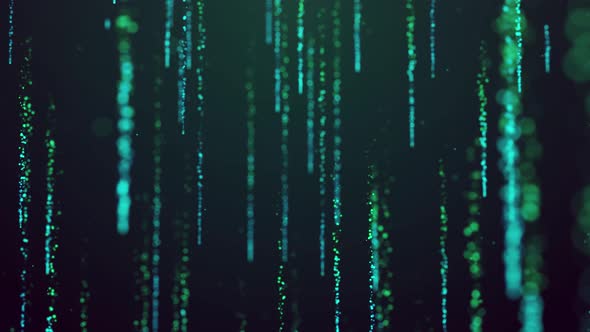 Falling digital dots, Technology, Underwater