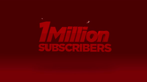 Set 3-13 Youtube 1 Million Subscribers Count Animation 4K RES