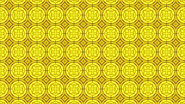 Abstract gold colored kaleidoscope