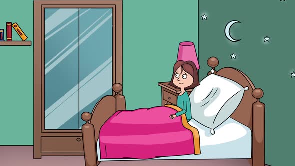 Little Girl Sleeping Bed Room alt