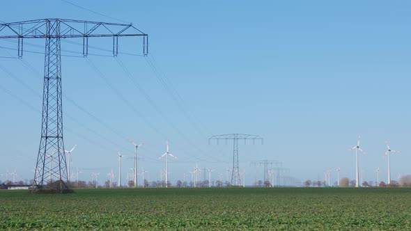Highway with Wind Generators and Transmission Line alt
