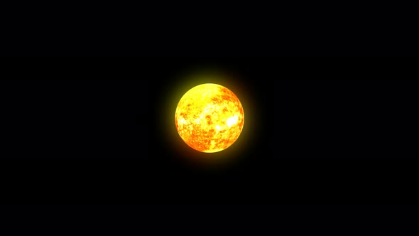 3d Glowing Rotated Sun Animation 4K alt