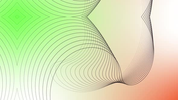 Ribbon line morphing animation. Ribbon line geometric colourful line. Vd 757 alt