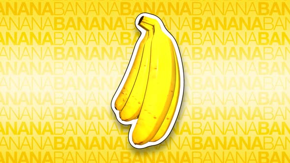 3D Bananas Rotating Background