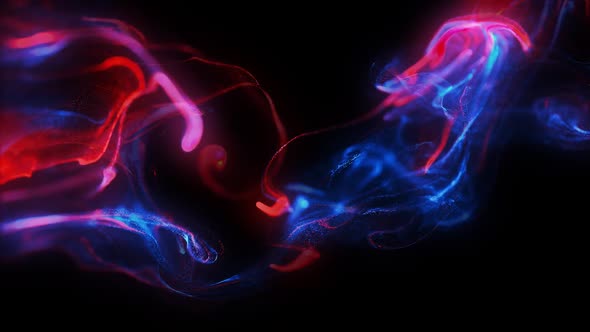Glowing Colorful Particles Background Loop 