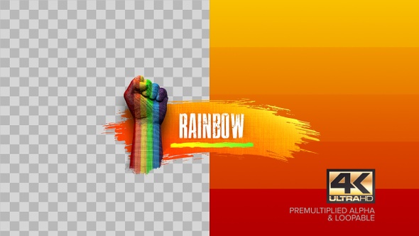 Rainbow Gender Sign Background Animation 4k