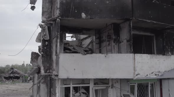 Residential Building Destroyed By the War in Ukraine alt