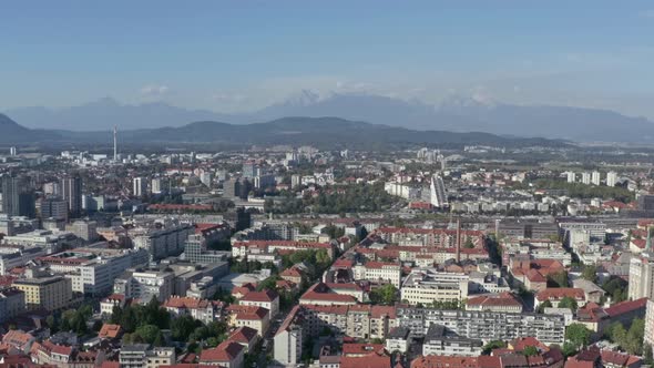 Aerial View Ljubljana Slovenia alt