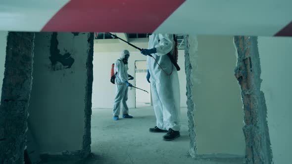 Unfinished Doorways Are Getting Disinfected By the Inspectors alt