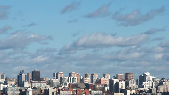 Clouds and cityscape, Novosibirsk, Russia