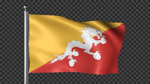 Bhutan Flag alt