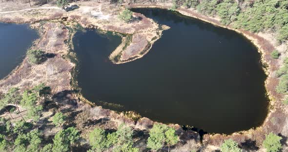 Aerial view of a nature area in Limburg, Netherlands. alt