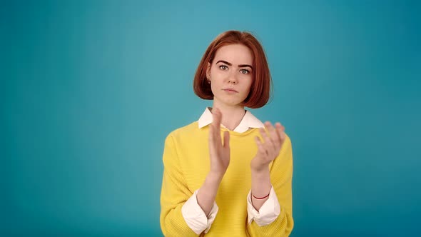 Calm Model Claps Hands alt