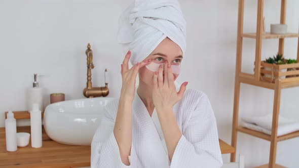 Skin Care After Bath Cosmetics at Home Caucasian Woman Anti Aging alt