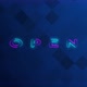 Neon Text Background Open