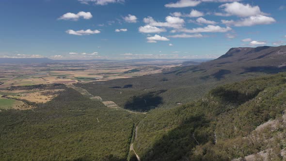Great Western Tier Conservation Area, Poatina Road, Poatina, Tasmania, Australia Aerial Drone 4K